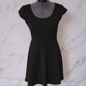 Charlotte Russe Black Skater Dress Sz M